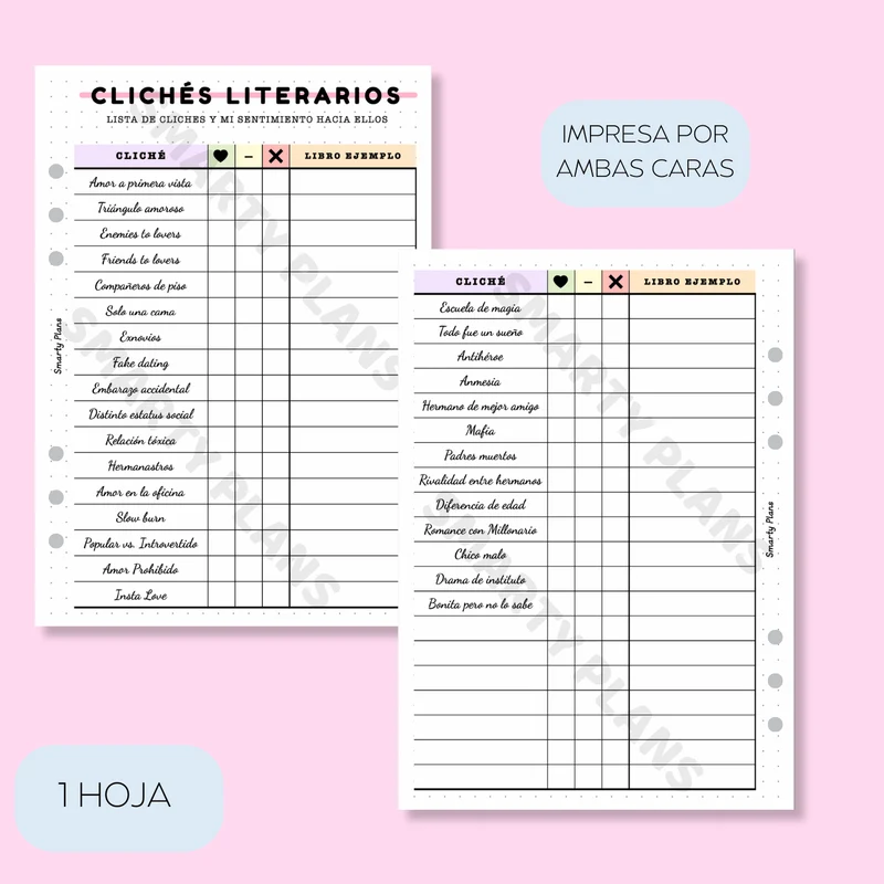 Plantilla Lectura - Clichés Literarios