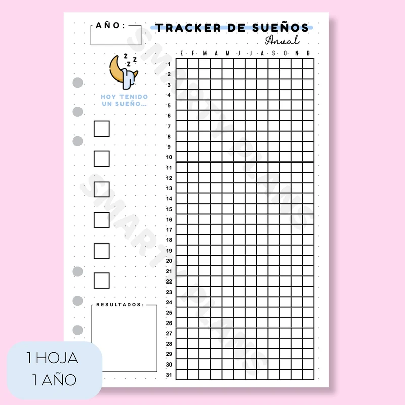 Hoja Anual - Tracker Mi Sueños