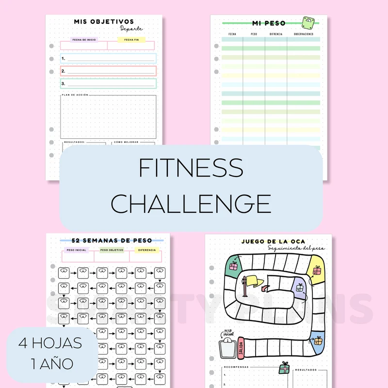 Pack Plantillas Anuales - Fitness Challenge