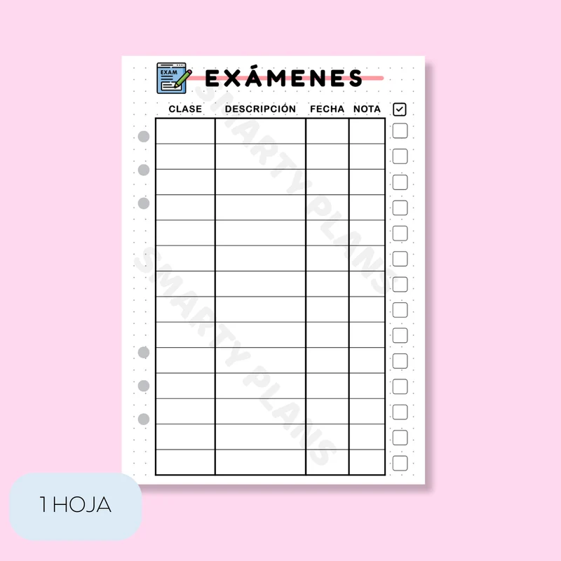 Plantilla Individual Estudiantes - Exámenes