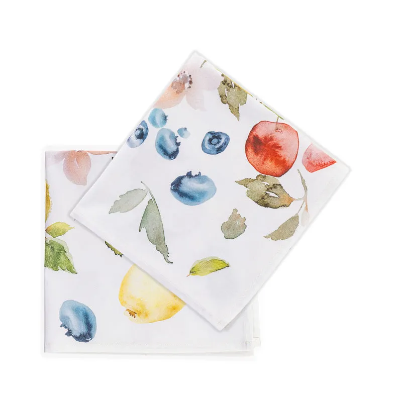 Set 2 Tovaglioli Frutti in Cotone
