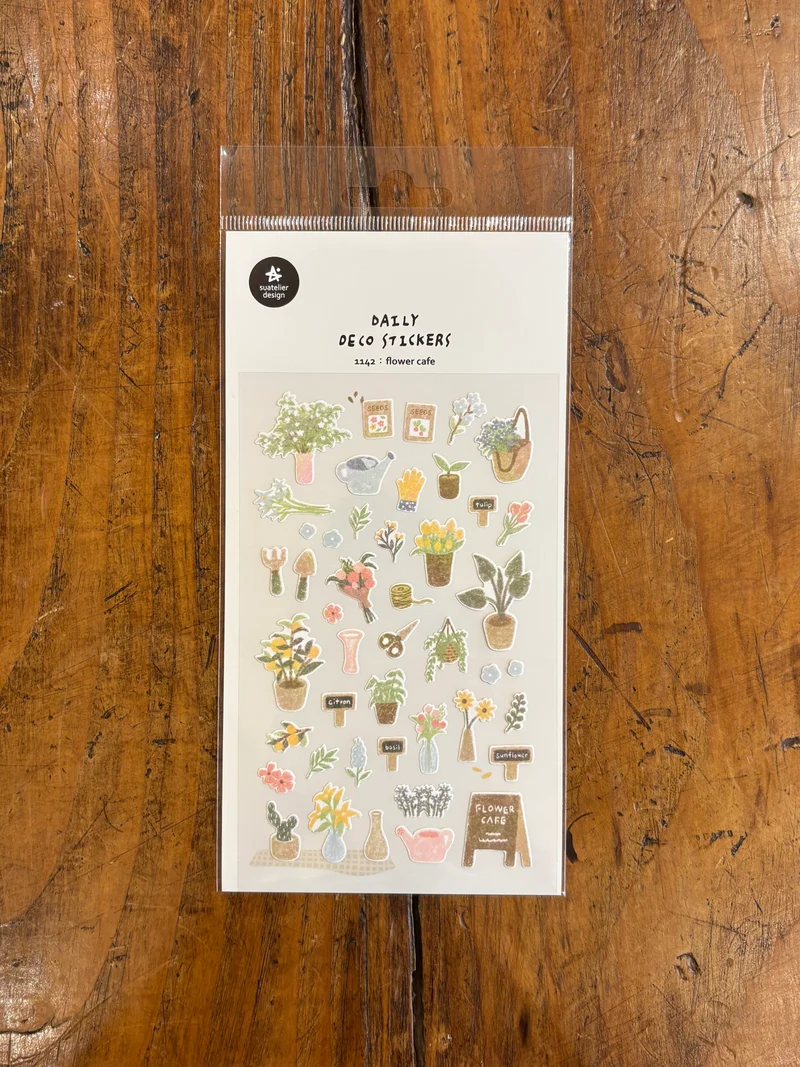 Stickers Flower Cafe - Suatelier Design