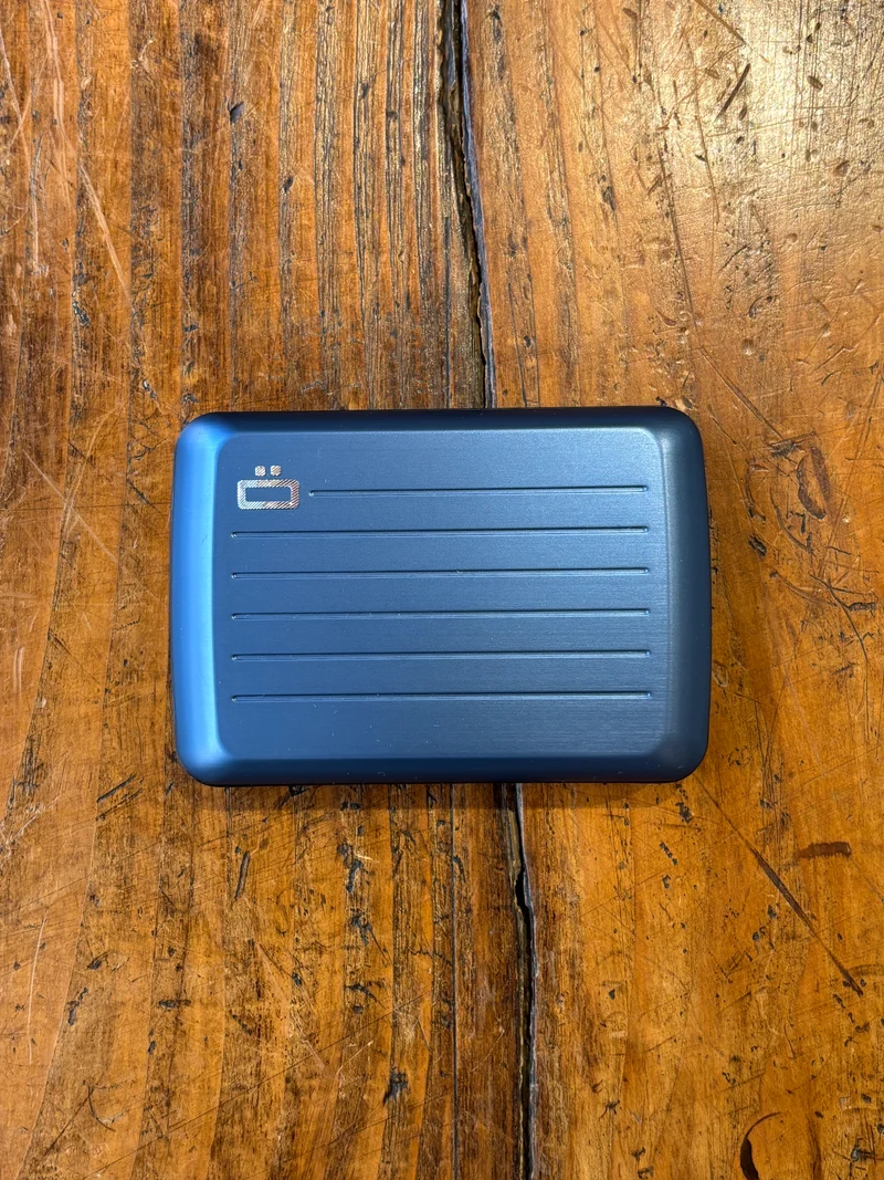 Porte-carte Navy Blue Strié - Ögon Design