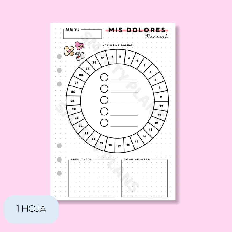 Plantilla Individual Mensual - Mis Dolores