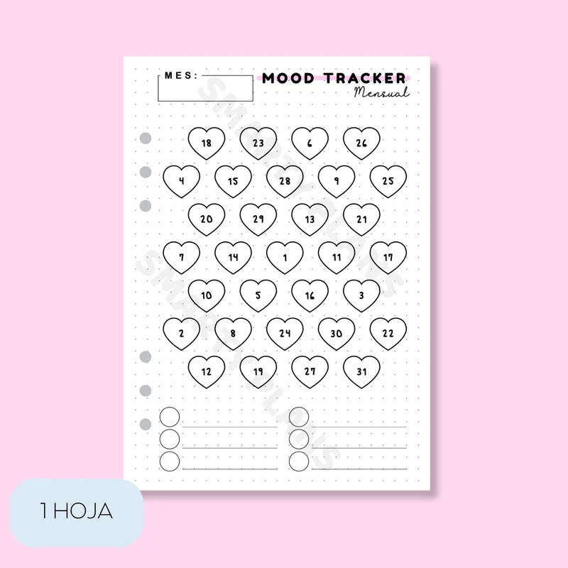 Plantilla Individual Mensual - Mood Tracker