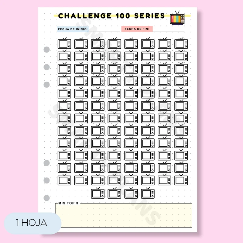 Plantilla Ocio - Desafío 100 Series