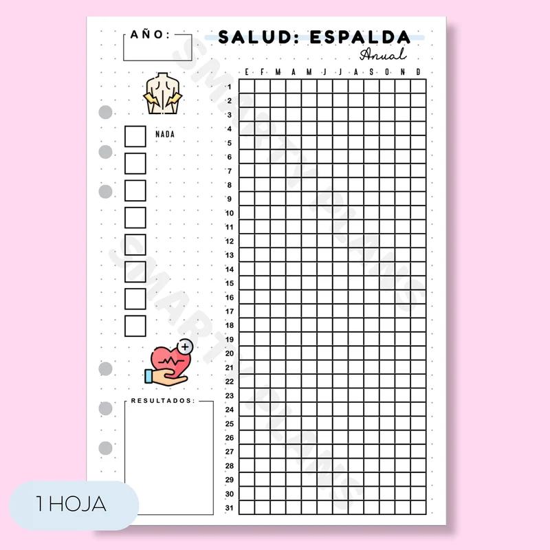 Hoja Anual Salud - Salud Espalda