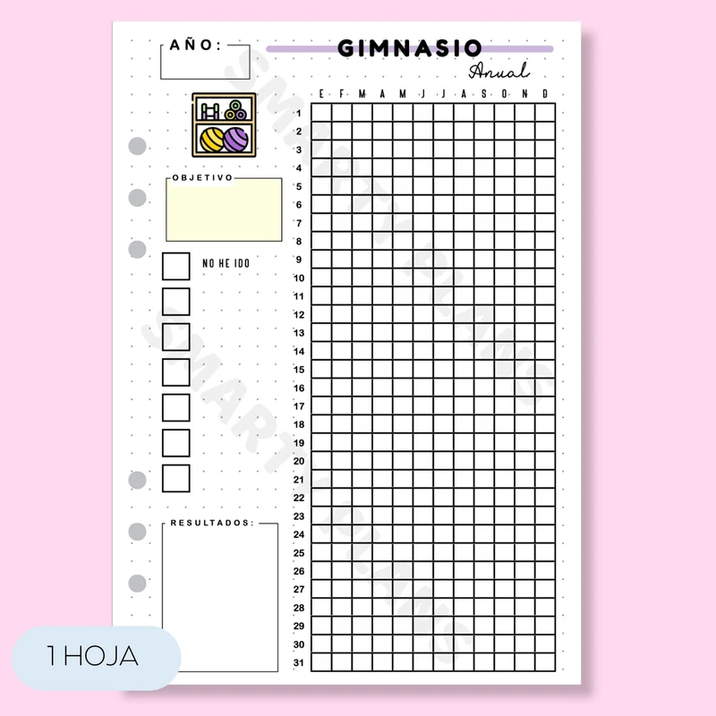 Hoja Anual Deporte - Gimnasio