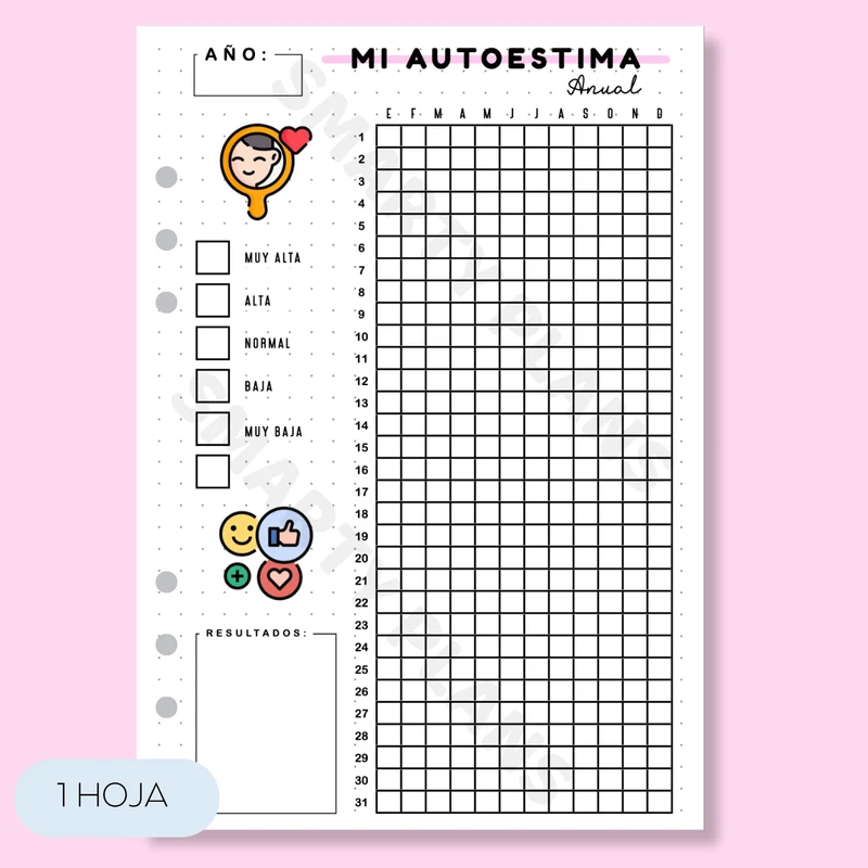 Hoja Anual - Mi Autoestima