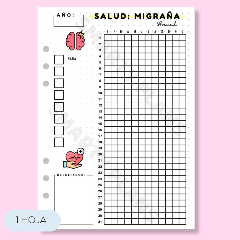 Hoja Anual Salud - Migraña o Jaqueca
