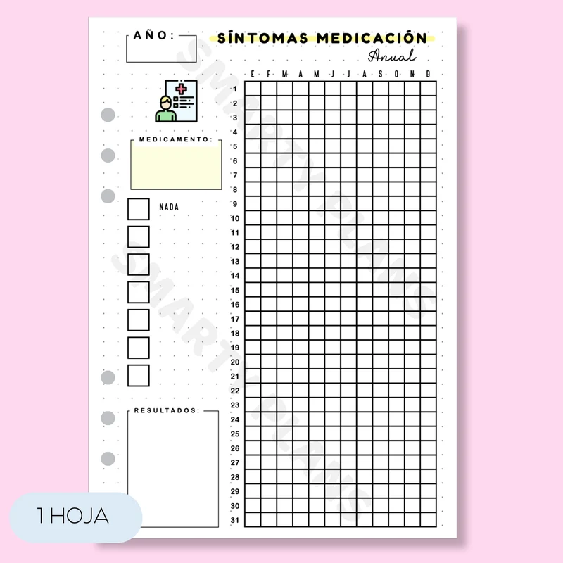 Hoja Anual Salud - Síntomas Medicación