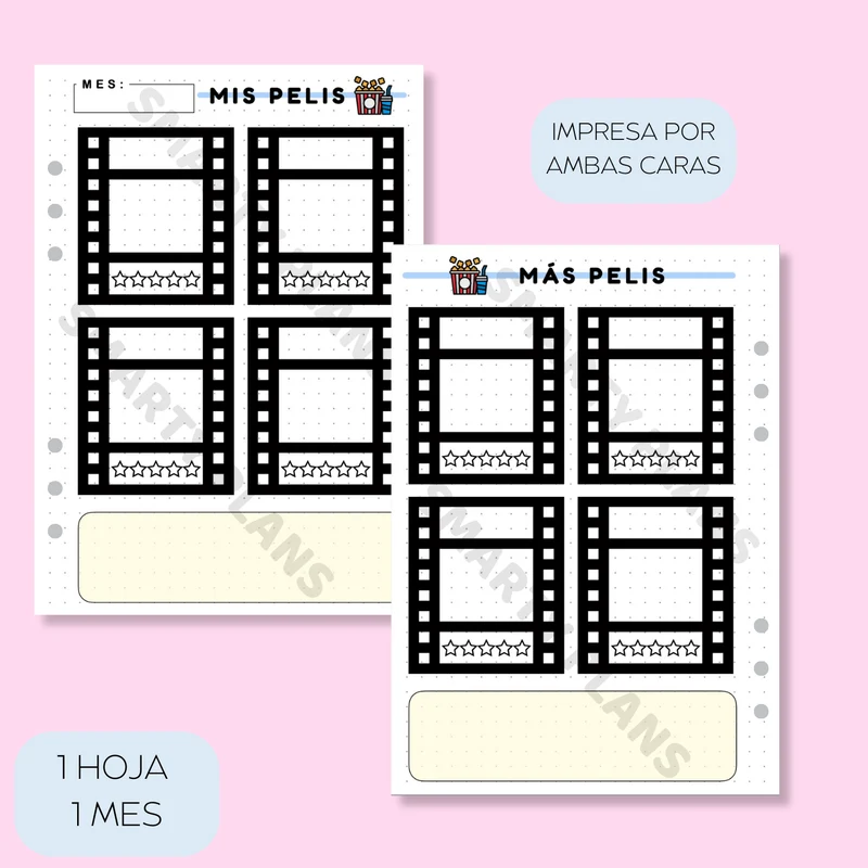 Plantilla Mensual Individual - Mis Pelis