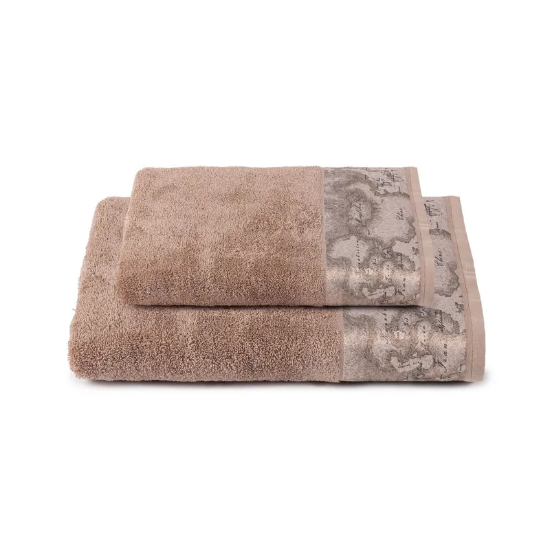 Asciugamano con Ospite Geo Country in Cotone 480 gr/mq