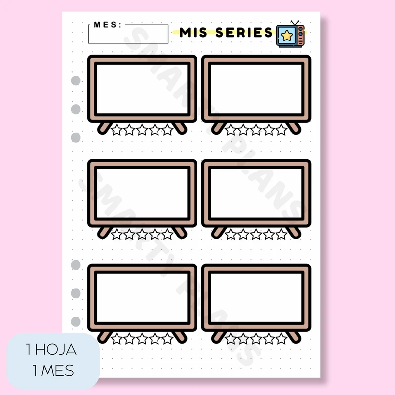 Plantilla Mensual Individual - Mis Series