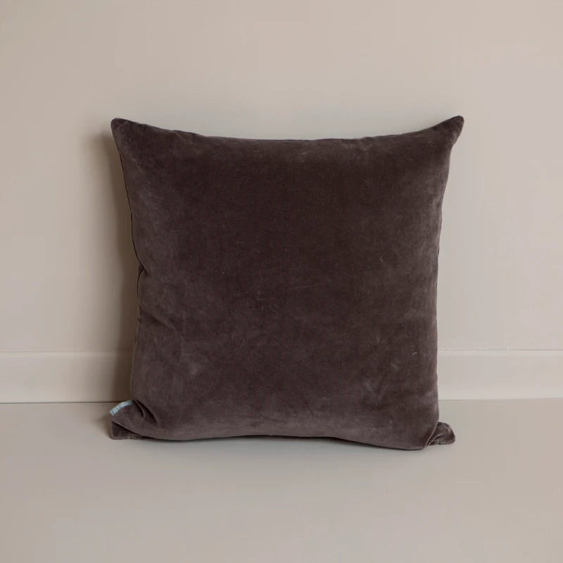 Coussin velours - marron