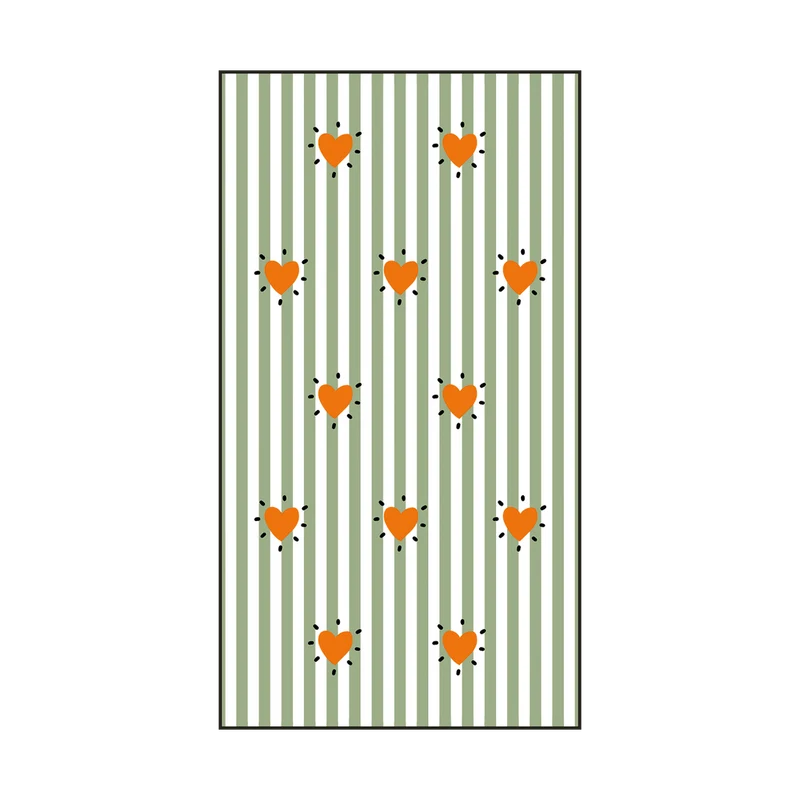 Serviettes en papier - rayures & coeur