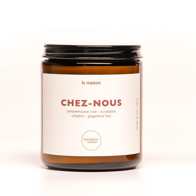 Bougie CHEZ-NOUS (pamplemousse rose et gingembre)