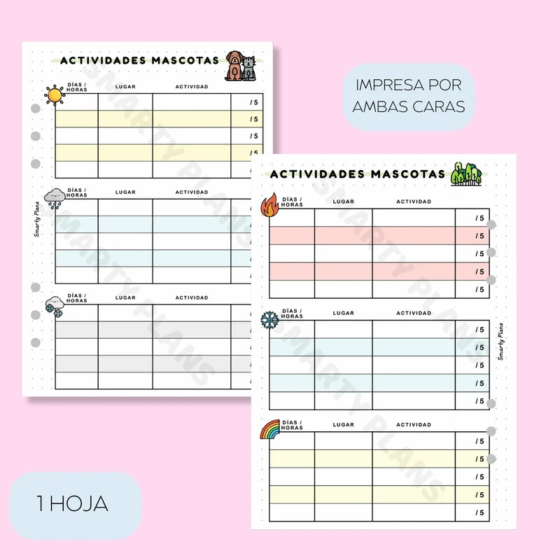 Plantilla Individual - Actividades Mascotas