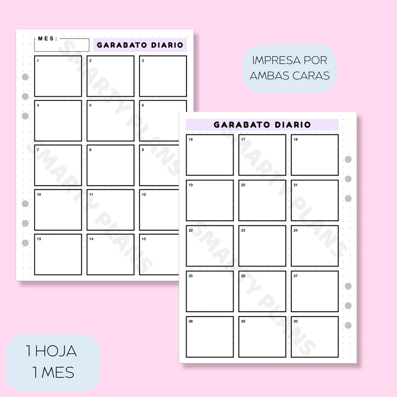 Plantilla Mensual - Garabato Diario