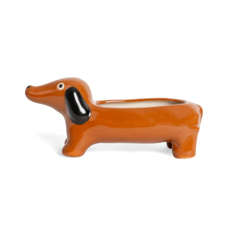 Vase teckel - marron