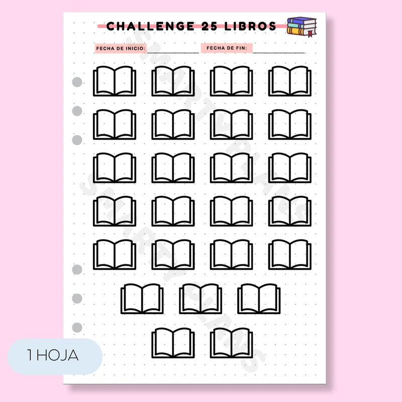 Plantilla Lectura - Desafío 25 Libros