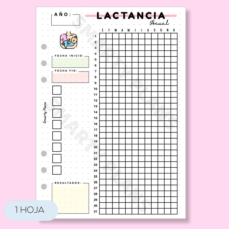 Hoja Anual - Lactancia