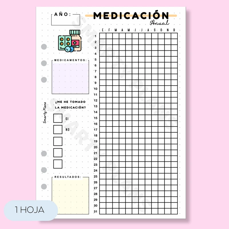 Hoja Anual - Medicación