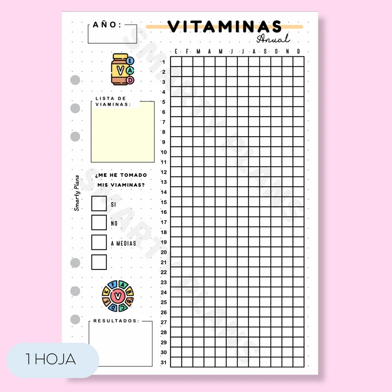 Hoja Anual - Vitaminas