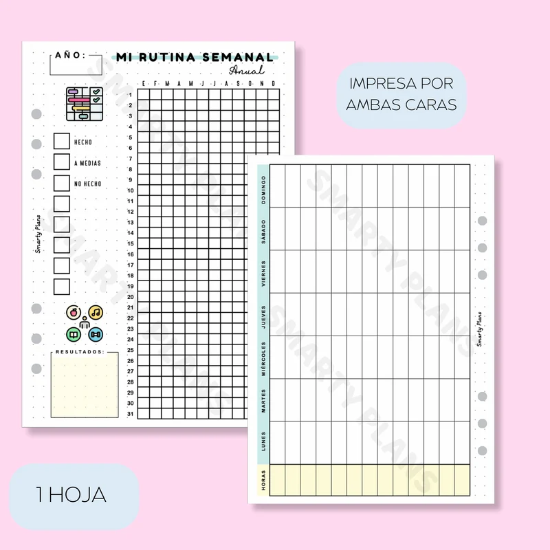Hoja Anual - Mi Rutina Semanal