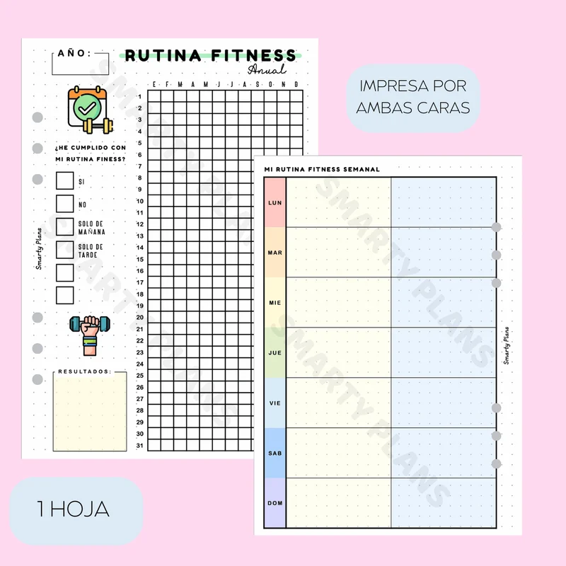Hoja Anual - Rutina Fitness