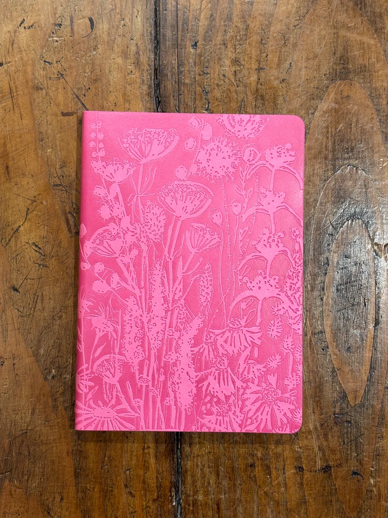 Pink Garden Carnet Cuir Vegan - Flame Tree