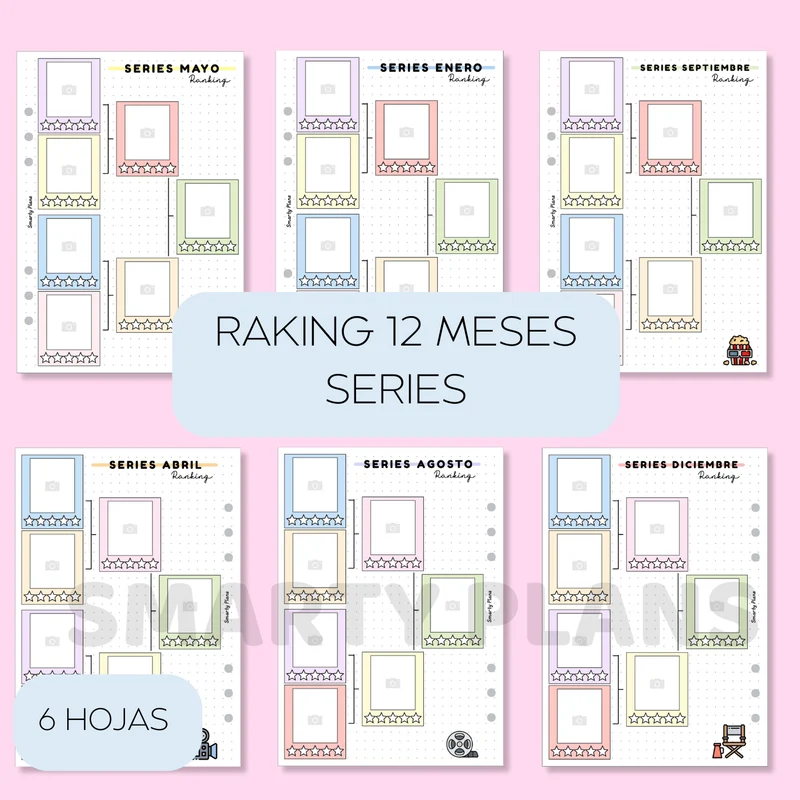 Pack Anual - Ranking Mes a Mes: Series