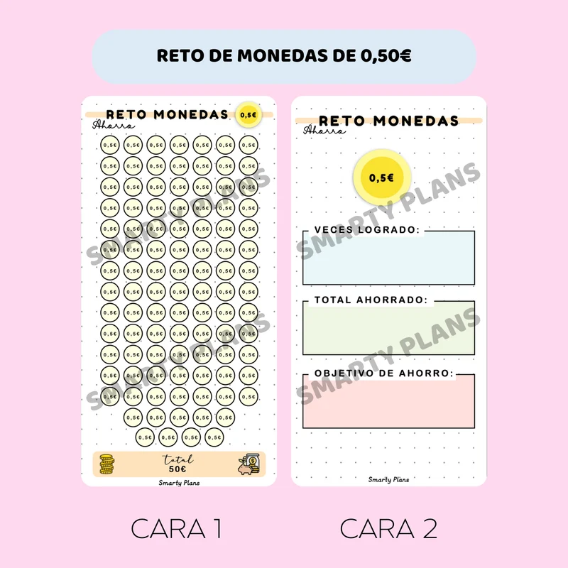 Retos de Ahorro - Tarjetas Plastificadas