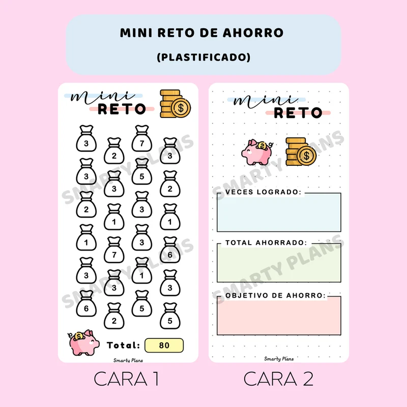 Mini Reto de Ahorro - Tarjeta Plastificada