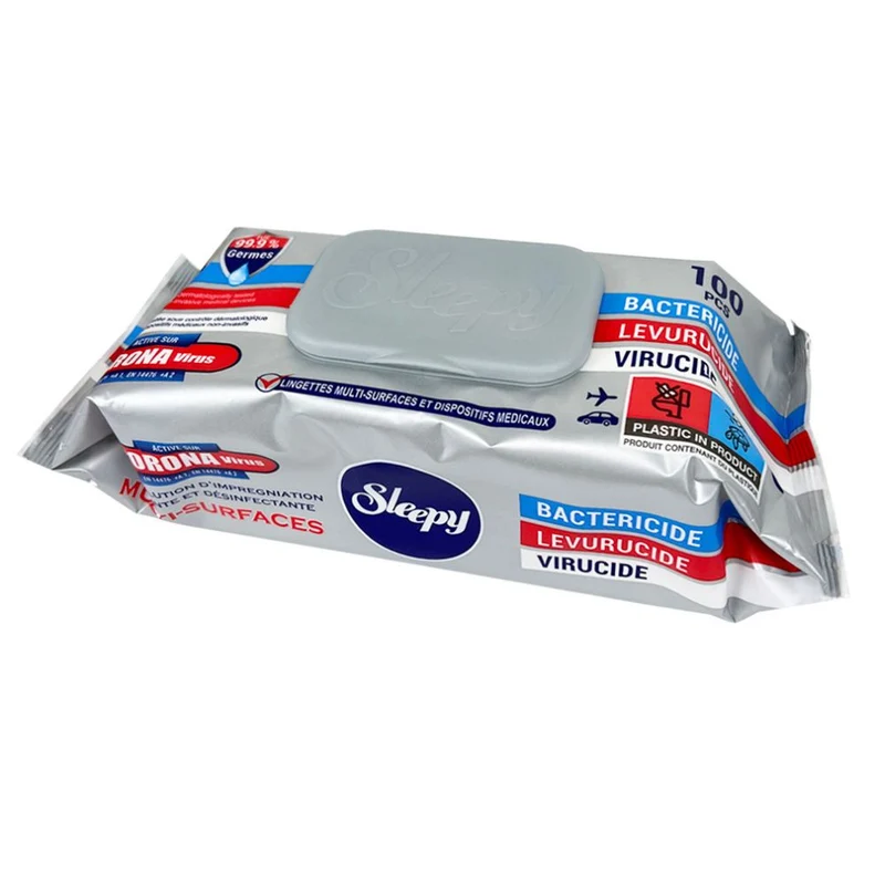 Paquet de 100 lingettes nettoyantes & désinfectante multi-usages