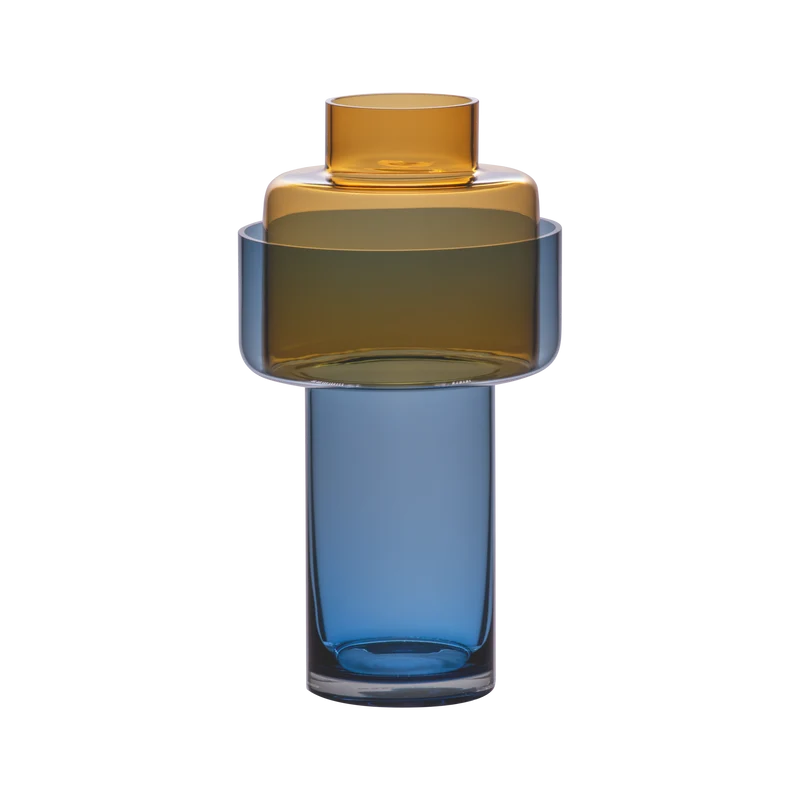 Vase AURA - bleu & ambre