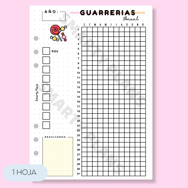 Hoja Anual - Alimentación Guarrerías