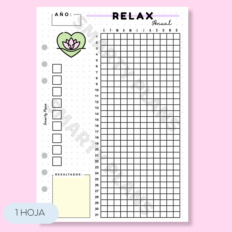 Hoja Anual - Relax