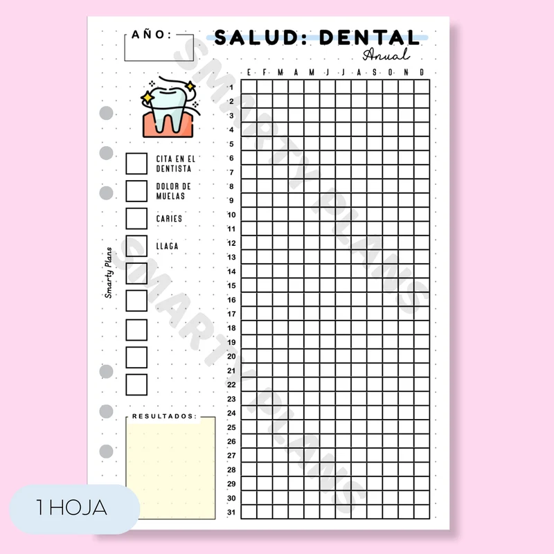 Hoja Anual - Salud Dental