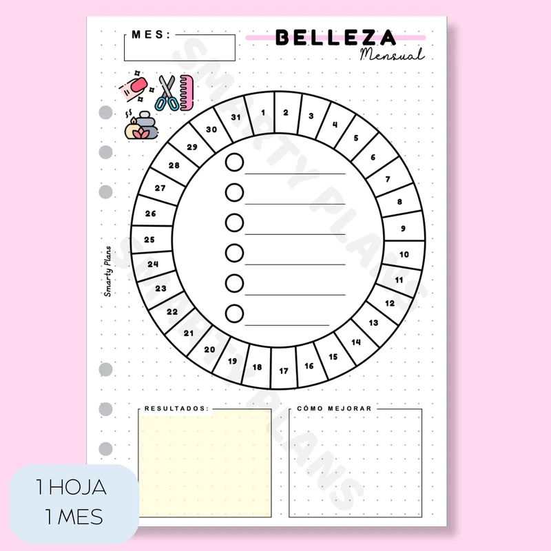 Plantilla Mensual - Belleza