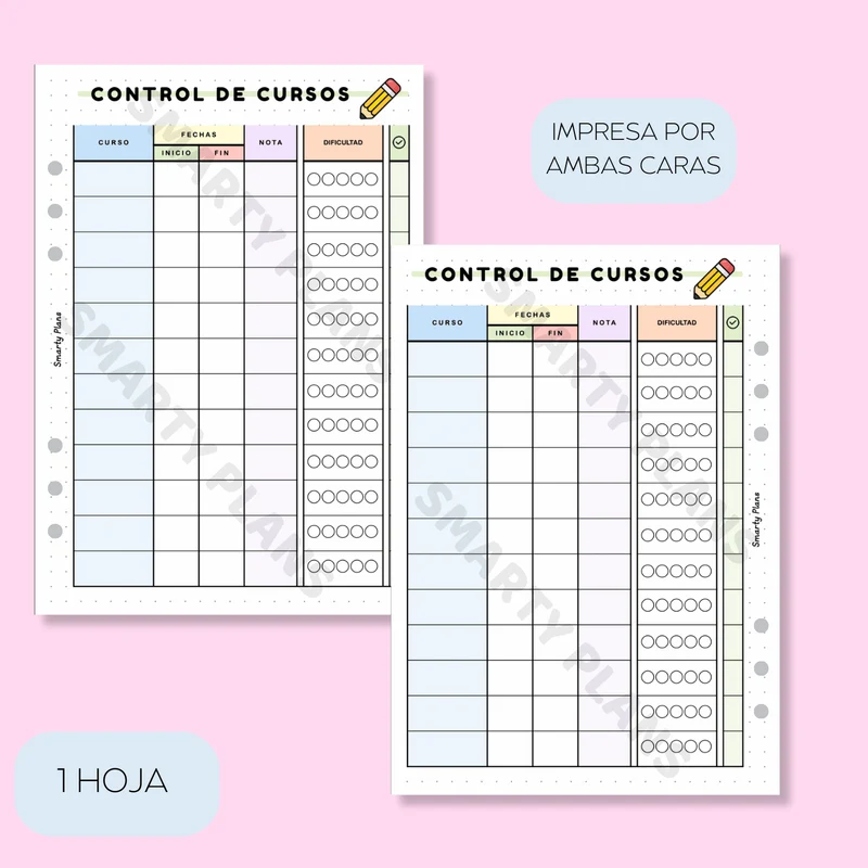 Plantilla Individual Estudiantes - Control de Cursos