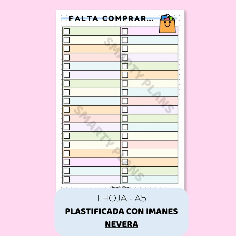 Plantilla Nevera Plastificada - Falta Comprar...