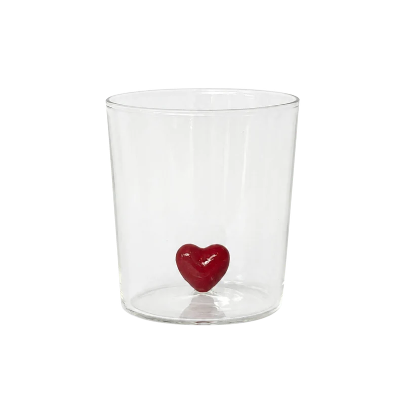 Verre Coeur rouge