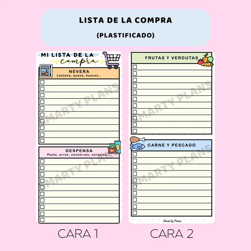Lista de la Compra - Tarjeta Plastificada