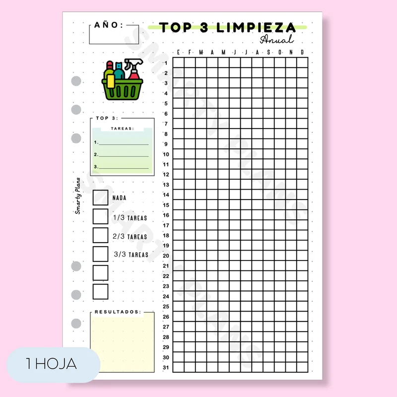 Hoja Anual - Top 3 Limpieza