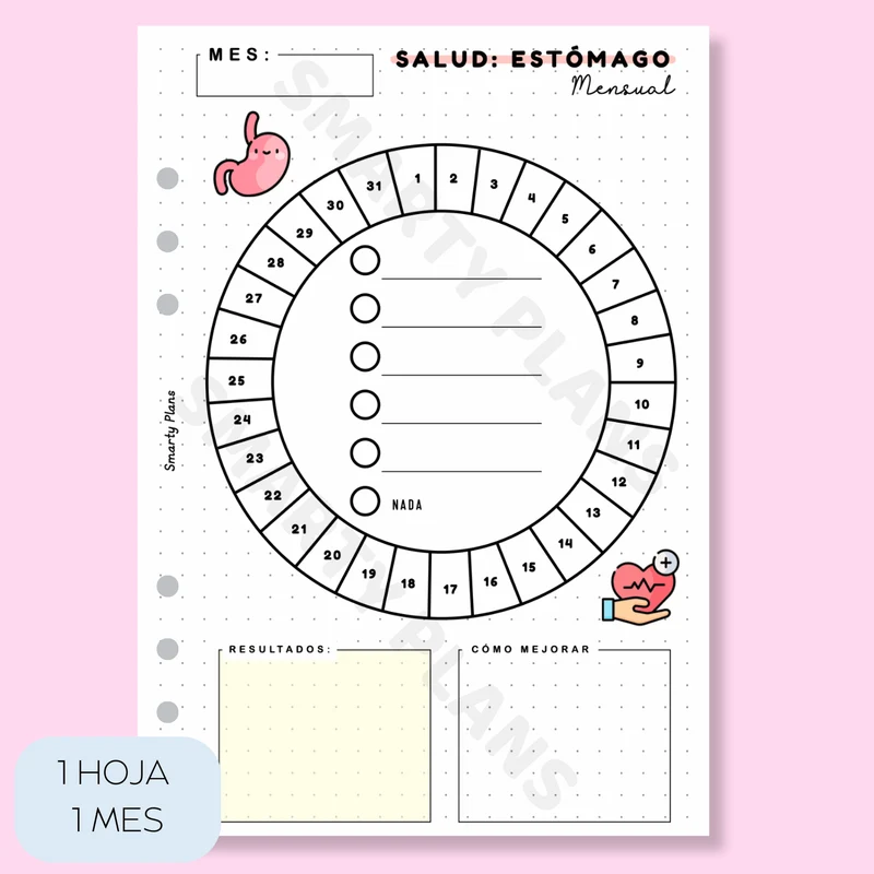 Plantilla Mensual - Salud Estómago