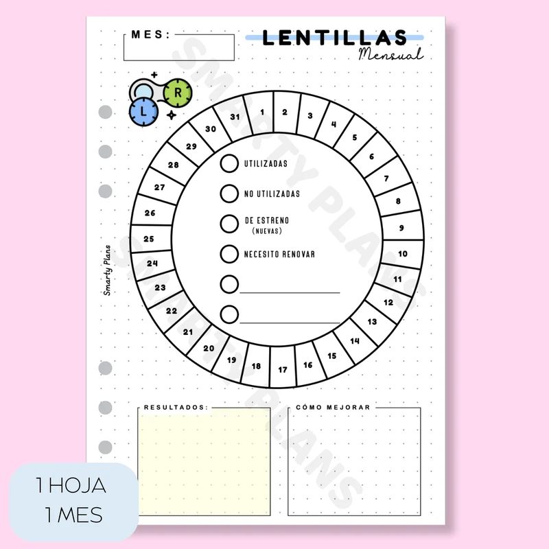 Plantilla Mensual - Lentillas