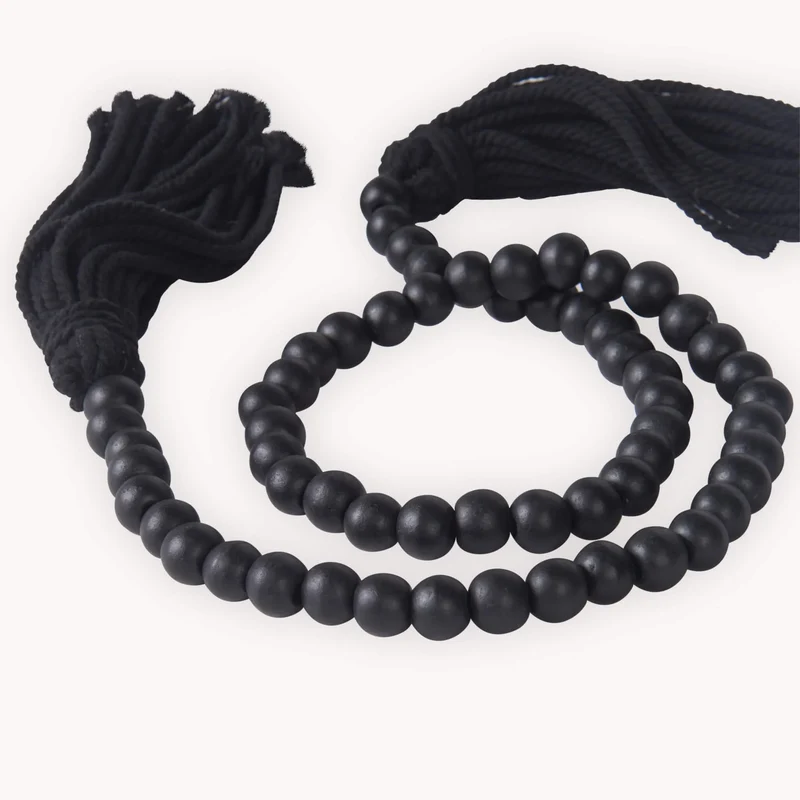 Guirlande de perles de bois