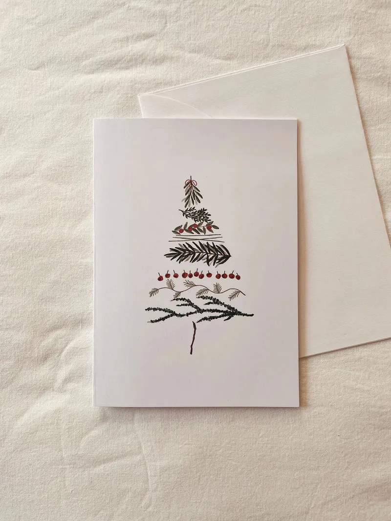 Carte de voeux ARBRE DE NOËL MINIMAL
