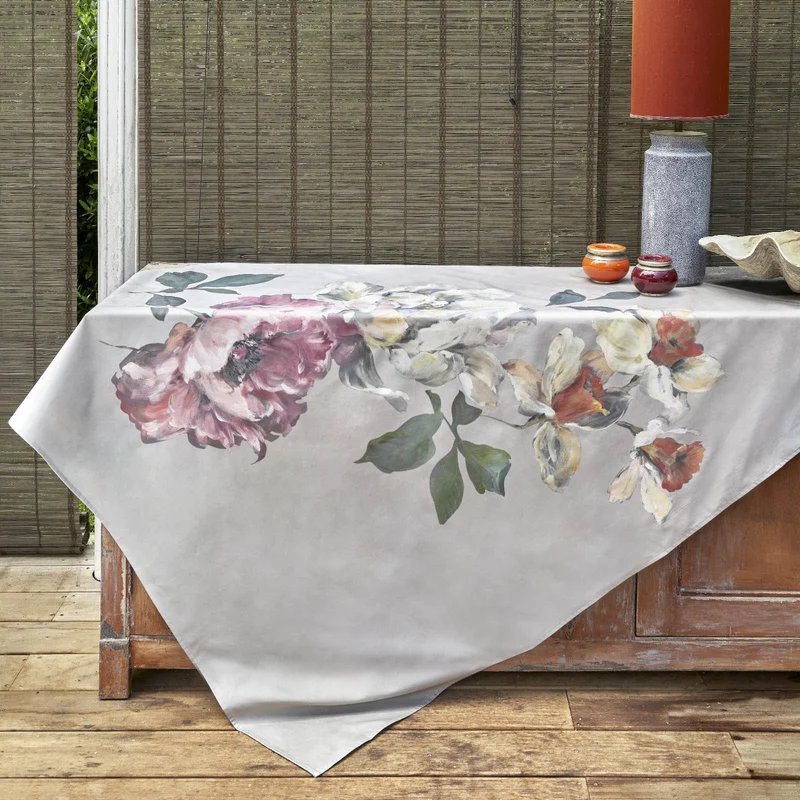 Tovaglia vanity flowers Moderno in Raso di cotone